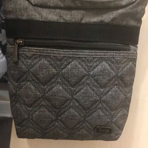 Gray lug crossbody purse